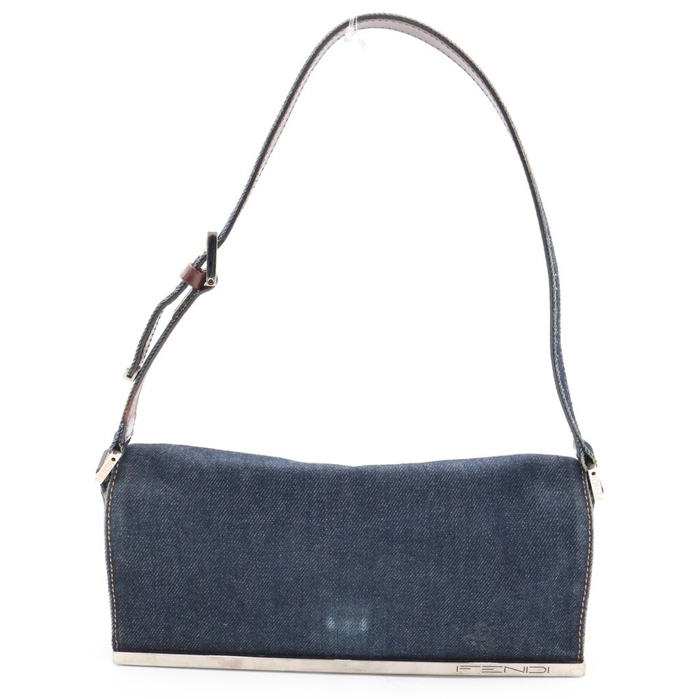 Fendi Hobo bag Indigo Blue brown denim leather